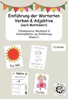 Vorschau - Arbeitsblätter - Verben & Adjektive - Tafelmaterial, Merkposter, Arbeitsblätter (Montessori) - Deckblatt