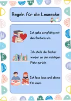 Vorschau - Poster - Regeln für die Leseecke - Deckblatt