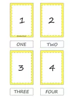 anteprima - Flashcard - Flashcards in inglese dei numeri tra 0 e10 - Pagina 1