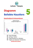 Vorschau - Unterrichtsreihen - Diagramm beschreiben 5 : Beliebte Haustiere - Deckblatt