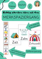 Vorschau - Arbeitsblätter - Richtig schreiben üben mit dem Merkspaziergang (Z) - Deckblatt