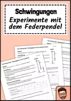Vorschau - Arbeitsblätter - Quantitative Untersuchung des Feder-Masse-Pendels - Deckblatt
