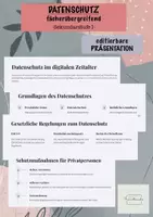 Vorschau - Präsentationen/Tafelbilder - Datenschutz im Internet PowerPoint Präsentation - Deckblatt