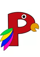 Vorschau - Mal- und Bastelvorlagen - Buchstabenheft: P wie Papagei - Deckblatt