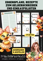 Vorschau - Arbeitsblätter - Essenspläne, Rezepte zum Selberschreiben und Einkaufslisten Blanko - Deckblatt