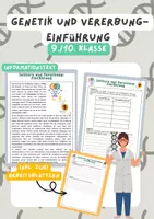 Vorschau - Arbeitsblätter - Genetik und Vererbung- Einführung | Unterrichtsreihe Genetik - Deckblatt
