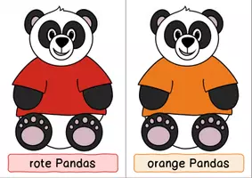 Vorschau - selbst erstellte Cliparts/Grafiken - Pandaklasse: Bunte Pandas (Tischteams, Gruppenzuordnung, ...) (DE/EN) - Seite 3