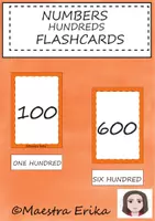 anteprima - Flashcard - Flashcards in inglese dei numeri -le centinaia-HUNDREDS - Pagina di copertina
