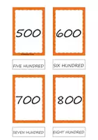 anteprima - Flashcard - Flashcards in inglese dei numeri -le centinaia-HUNDREDS - Pagina 2
