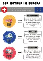Vorschau - Arbeitsblätter - Erste Hilfe: Der Notruf in Europa - Seite 1