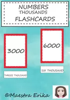 anteprima - Flashcard - Flashcards in inglese dei numeri- le migliaia-THOUSANDS - Pagina di copertina