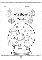 Vorschau - Arbeitsblätter - Englisch - Mini Bastelei Wortschatz "Winter" | Englisch Wortschatz | Englisch Grundschule | Anfangsunterricht - Seite 3