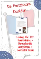 Vorschau - Arbeitsblätter - UR8 Die Französische Revolution - 2. Stunde: Ludwig XIV - Der Sonnenkönig (Herrscherbild analysieren & Urteilsbildung) - Deckblatt