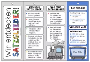 Vorschau - Arbeitsblätter - SATZGLIEDER - Merkfächer - Seite 1