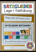 Vorschau - Spiele - SATZGLIEDER bestimmen - Legeübung / Klettübung - Deckblatt