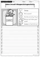Vorschau - Arbeitsblätter - Missgeschicksgeschichten Umwelt - Schreibanlass - Seite 1
