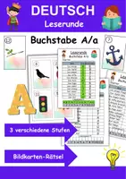 Vorschau - Unterrichtsreihen - Materialpaket - Buchstabe A XXL Paket Wortschatzpaket - DaZ/DaF, Deutsch, Sachunterricht (Grundschule) - Seite 1
