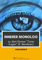 Vorschau - Arbeitsblätter - Prüfungsvorbereitung: Innerer Monolog zum Roman "Taras Augen" (K. Bendixen) - Deckblatt