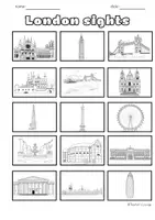 Vorschau - Arbeitsblätter - London- Symbole zum Einkleben ins Vokabelheft - Seite 3
