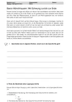 Vorschau - Test - Klassenarbeit: Baron Münchhausen - Mit Schwung zurück zur Erde Abenteuer 🚀🌍 (Zusammenfassung, Merkmale v. Lügengeschichten, (Un)glaubwürdigkeit untersuchen, Fortsetzung schreiben,.. ) - Seite 2