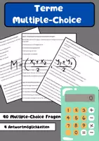 Vorschau - Arbeitsblätter - 40 Multiple-Choice-Fragen zum Thema Terme in der Mathematik - Deckblatt