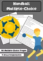 Vorschau - Arbeitsblätter - Hier sind 40 Multiple-Choice-Fragen zum Thema Handball - Deckblatt