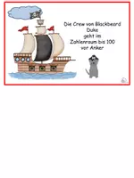 Vorschau - Arbeitsblätter - Die Crew von Backbeard Duke geht im Zahlenraum bis 100 vor Anker - Deckblatt