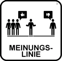 Vorschau - Präsentationen/Tafelbilder - Meinungslinie Symbole für die Tafel oder für Arbeitsblätter - Deckblatt