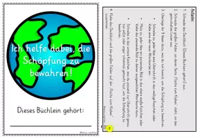 Vorschau - Stundenentwürfe - Schöpfung bewahren - Minibuch basteln - differenziert - Seite 2