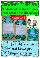 Vorschau - Stundenentwürfe - Schöpfung Ideen zum Schutz & Dankesbrief an Gott - Deckblatt