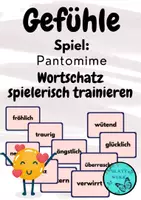 Vorschau - Spiele - Spiel zu den Gefühlen: Pantomime - Deckblatt