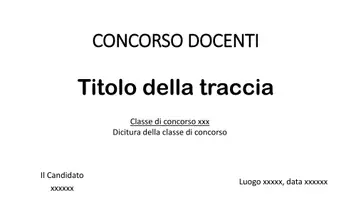anteprima - Presentazioni / Lavagne - Modello di presentazione concorso docenti - Pagina 1