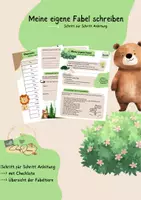 Vorschau - Arbeitsblätter - Meine eigene Fabel - Schritt für Schritt Anleitung - Deckblatt