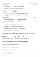 Vorschau - Test - 3. Deutsch-Grammatikschularbeit (leicht-mittelschwer) - Deckblatt
