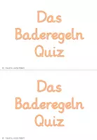 Vorschau - Quiz - Quiz Baderegeln - Miniheft - DINA5 - Seite 1