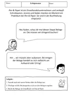 Vorschau - Arbeitsblätter - Belege auf Erfolgskonten buchen. Differenziertes Material. - Seite 1