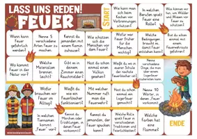 Vorschau - Stationenlernen - Feuer Sachunterricht Grundschule Lass uns reden Spiel - Seite 1