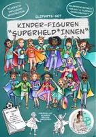 Vorschau - Spiele - Cliparts-Set Kinder-Figuren "Superheld*innen" / Diversity Inklusion - Deckblatt