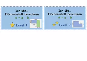 Vorschau - Fördermaterial/Inklusion - Flächeninhalt von zusammengesetzen Figuren berechnen - Seite 3