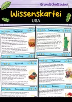 Vorschau - Stationenlernen - Wissenskartei - USA - Amerika - Deckblatt