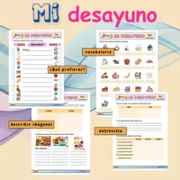 Vorschau - Stundenentwürfe - UD: El desayuno, comida, alimentos - Deckblatt