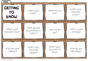 Vorschau - Stationenlernen - Getting to know - Conversation Cards - Seite 2