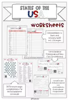 Vorschau - Arbeitsblätter - The States of the USA (capitals, abbreviations, info text) - worksheets - Deckblatt