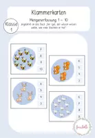 Vorschau - Fördermaterial/Inklusion - Klammerkarten Mengenerfassung im Zahlenraum 10 - Deckblatt