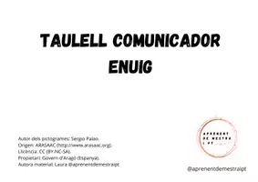 Vista previa - Refuerzo / NEE / Materiales de apoyo - TEA_SAAC Taulell comunicador enuig pictogrames - página 1