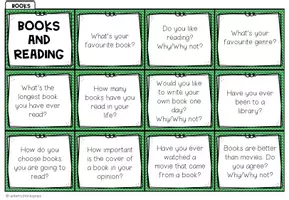 Vorschau - Stationenlernen - Books and Reading - Conversation Cards - Seite 2