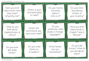 Vorschau - Stationenlernen - Books and Reading - Conversation Cards - Seite 3