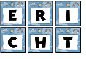 Vorschau - Präsentationen/Tafelbilder - Tafelmaterial "Unser Wetterbericht" Das Wetter - DaZ / DaF / Deutsch / Morgenritual - Seite 3