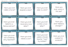 Vorschau - Stationenlernen - Have you ever ... - Conversation Cards - Seite 3