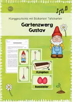 Vorschau - Arbeitsblätter - Klanggeschichte Gartenzwerg Gustav - Deckblatt